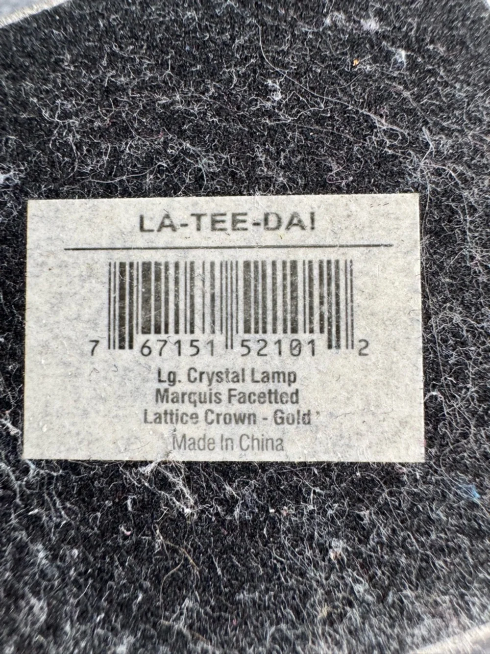 La Tee Da Crystal and Gold Lattice Effusion Fragrance Lamp NEW